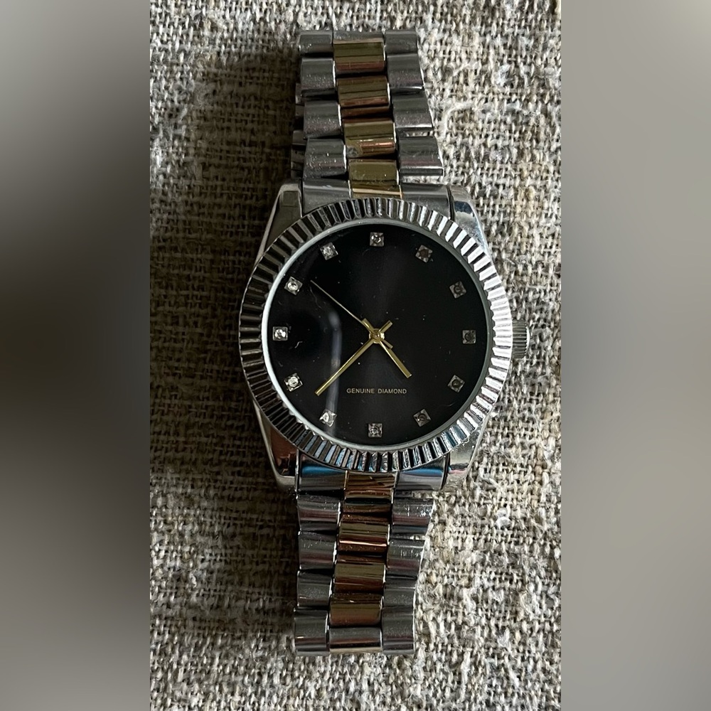 Two Tone Boyfriend Watch